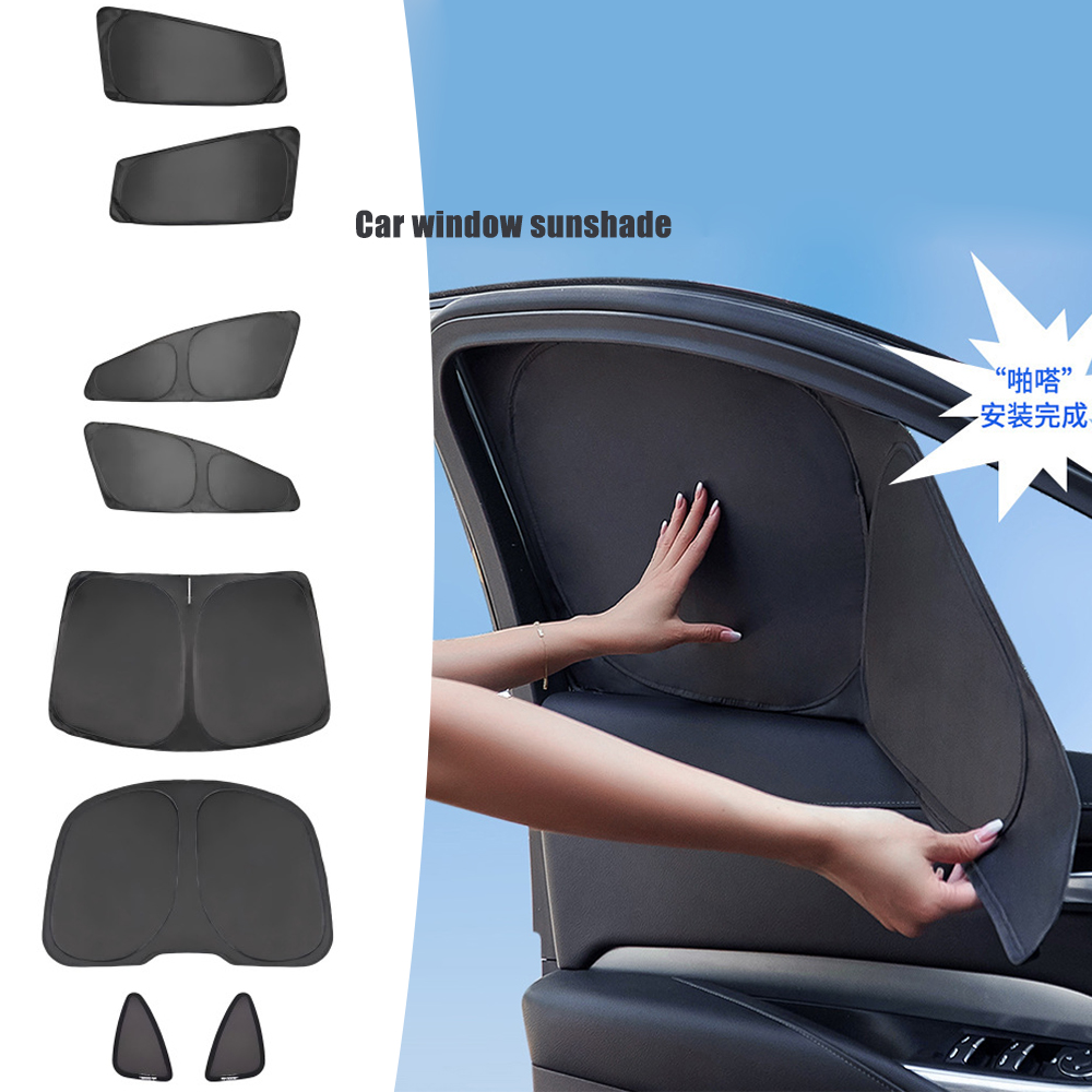 Tech Car Accessories - 断熱プライバシー完全遮光ウィンドウサンカーテンサイドウィンドウサンシェード車内アクセサリー テスラモデルに最適