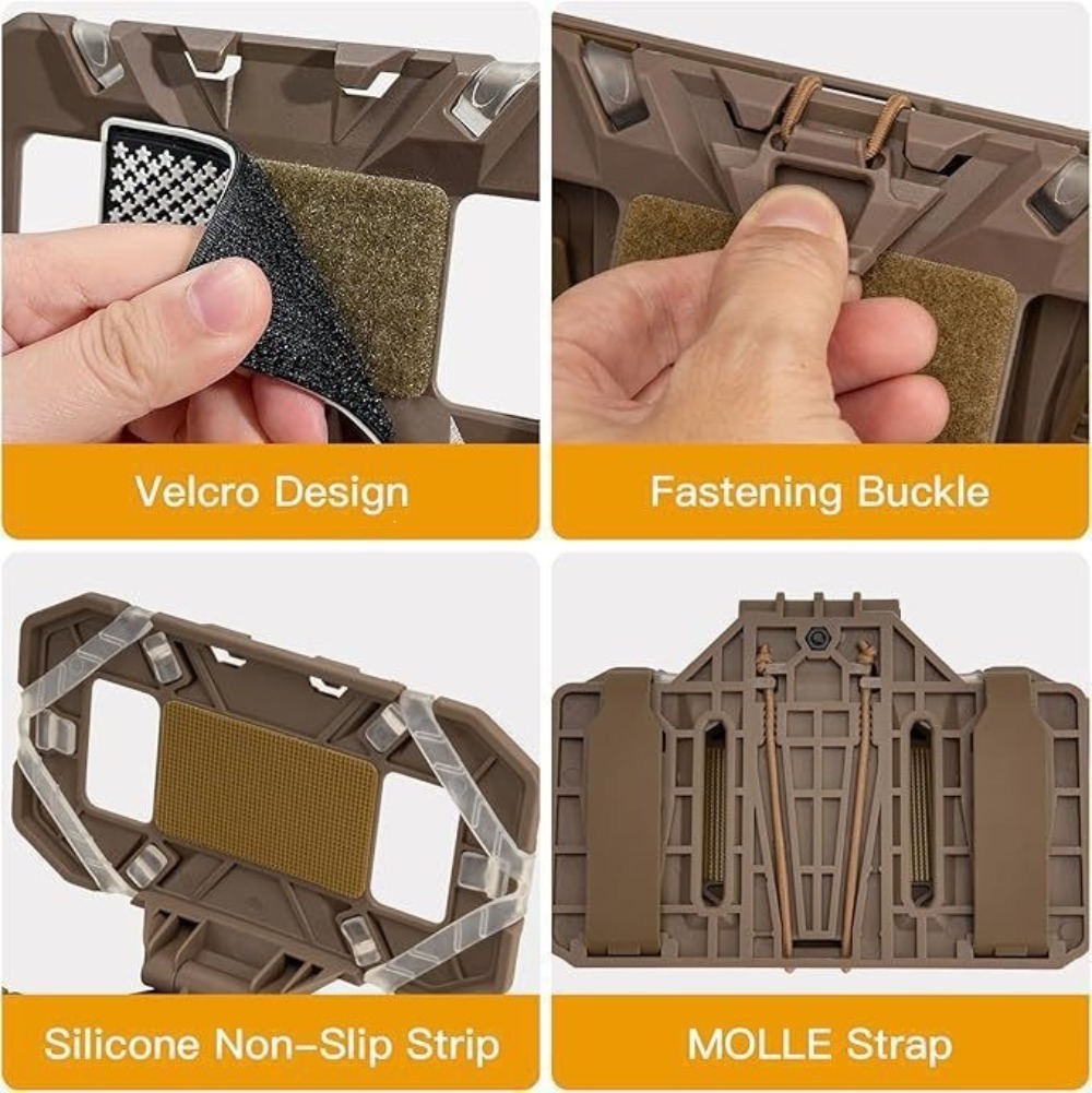 戦術用MOLLEベスト用フォンホルダー、折りたたみ式チェスト - Mobile Tech Accessories のレビューと価格