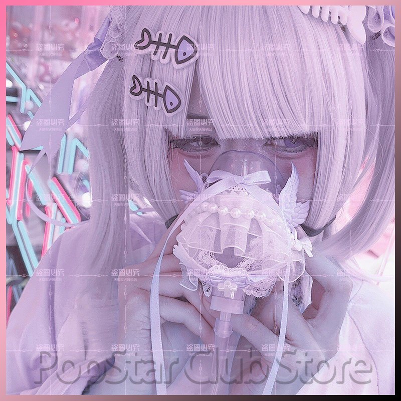 オリジナルデザイン装飾酸素マスク手作りパステル医療スタイルヤ - Kawaii Tech Accessories のレビューと価格