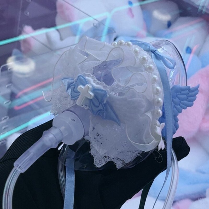 オリジナルデザイン装飾酸素マスク手作りパステル医療スタイルヤ - Kawaii Tech Accessories のレビューと価格