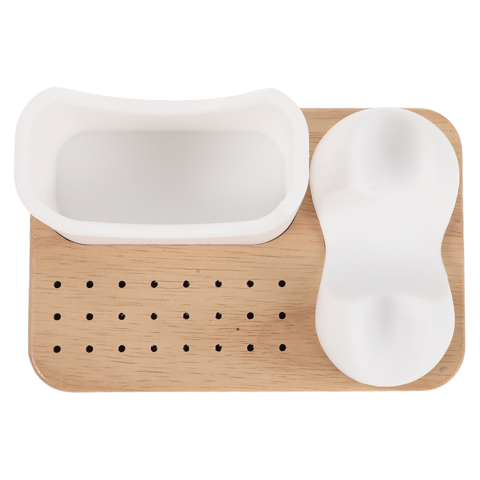 24個の仕切り付きシリコン製ネイルドリルホルダー。ドリルビッ - Tech Accessories Storage のレビューと価格